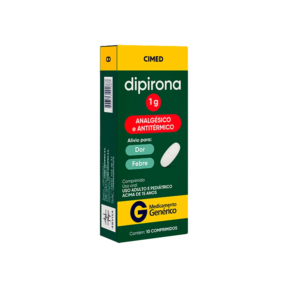 Dipirona monoidratada 1g 10 comprimidos Cimed